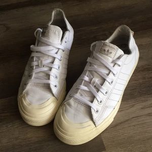 Adidas Nizza White Leather Sneakers